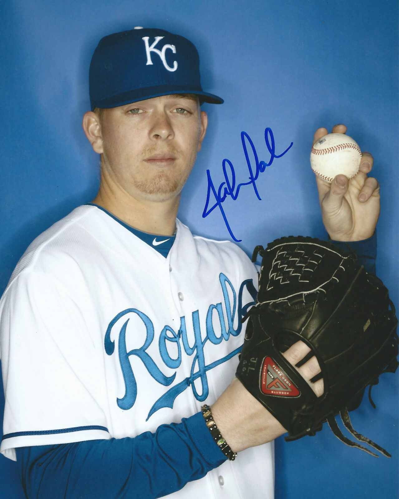 **GFA Kansas City Royals *JOHN LAMB* Signed 8x10 Photo Poster painting J5 COA**