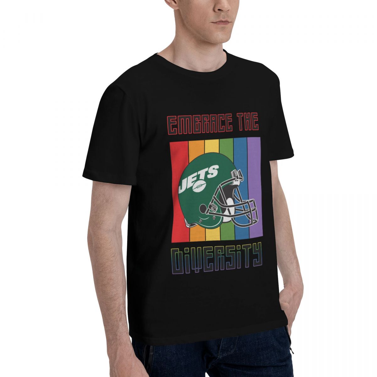 New York Jets Embrace The Diversity Cotton Men's T-Shirt