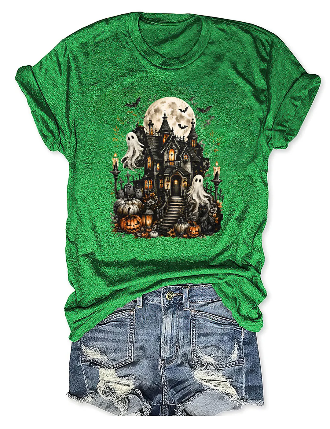 Halloween Haunted House Spooky Ghost T-shirt