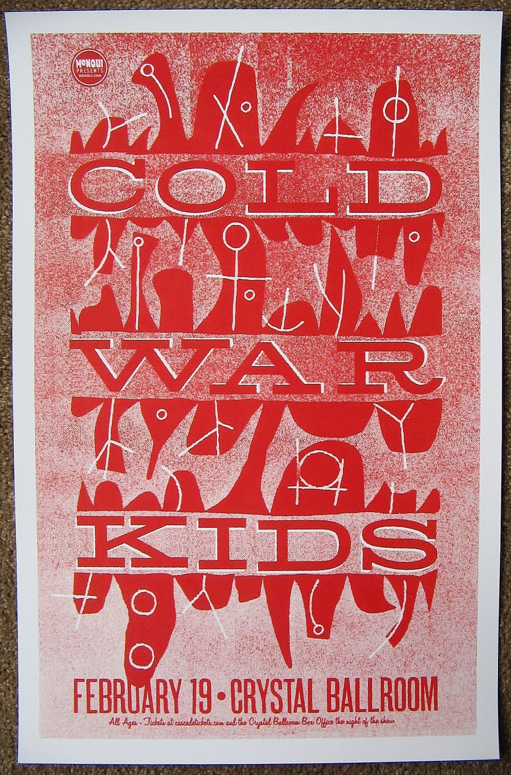 COLD WAR KIDS 2015 Gig POSTER Portland Oregon Concert