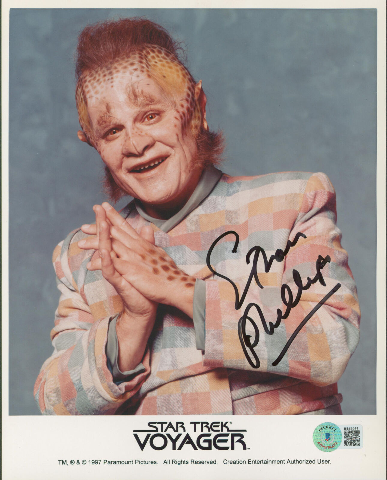 Ethan Phillips Star Trek Voyager Authentic Signed 8x10 Promo Photo Poster painting BAS #BB83044