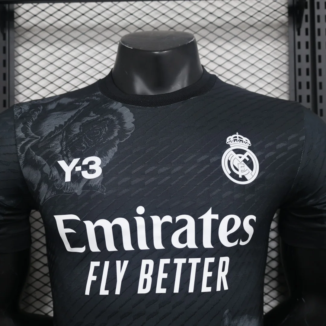 2023/2024 Player Version Real Madrid Y-3 Special Edition Black Football Shirt