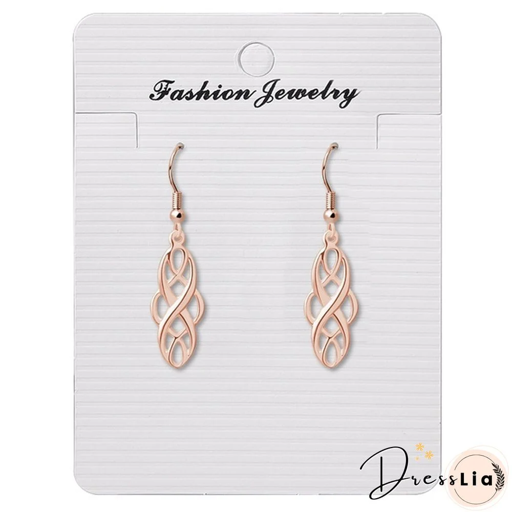 2 Colors Celtic Knot Dangle Earrings Good Luck Irish Celtic Knot Vintage Dangles for Women,Girls