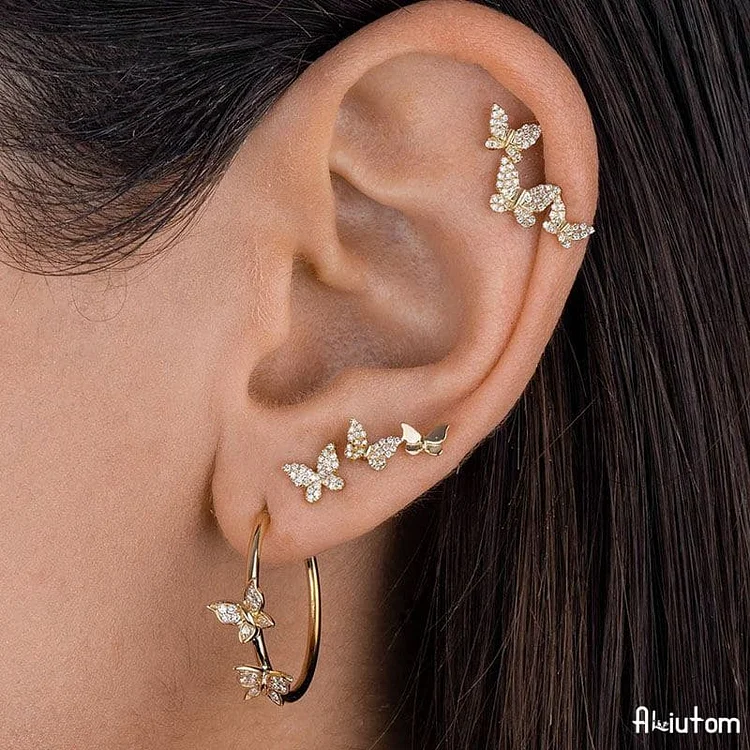 Monarch Piercing Earrings Set