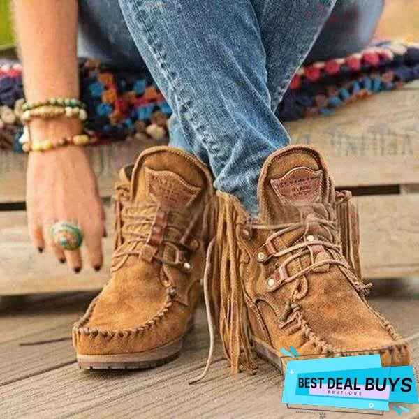 New Style Tassels Ankle Boots