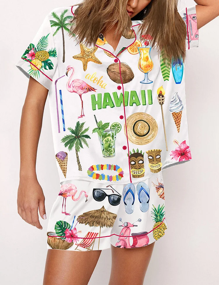 Women's Hawaii Aloha Travel Aperol Spritz Pajama Set