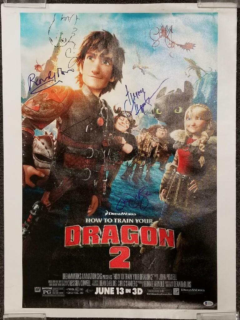 How to Train Your Dragon 2 Cast 10x signed 20x30 Canvas Photo Poster painting ~ Beckett BAS COA