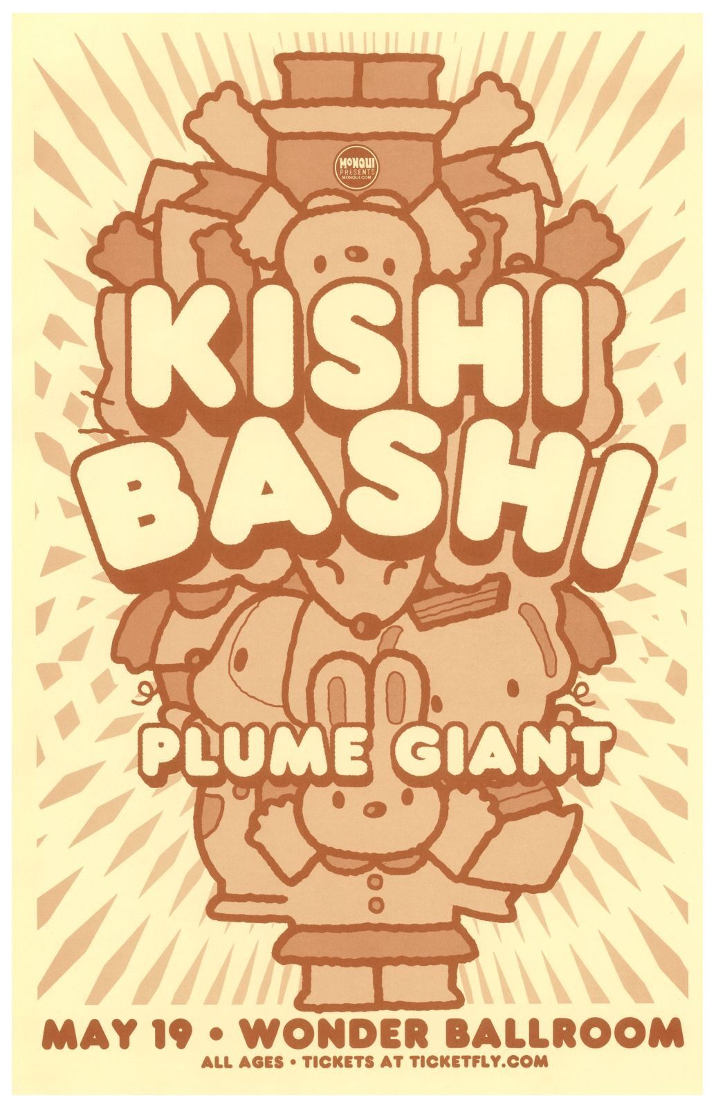 KISHI BASHI 2014 Gig POSTER Portland Oregon Concert