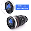 Camera Lens Coffee Mug and Travel Mug with Stainless Steel Liner and Magic Suction Cup, Creative Gift for Photographers, Friends and Family, Leak-proof Coffee Tea Water Cup with Lid 400ml, Five and Six Generations
