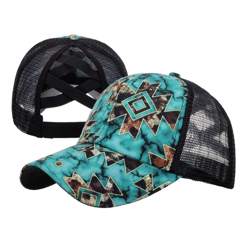 Women’s Fashion Color Block Flower Leopard Baseball Cap