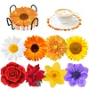 8pcs DIY Flower Diamond Painting Acrylic Coasters