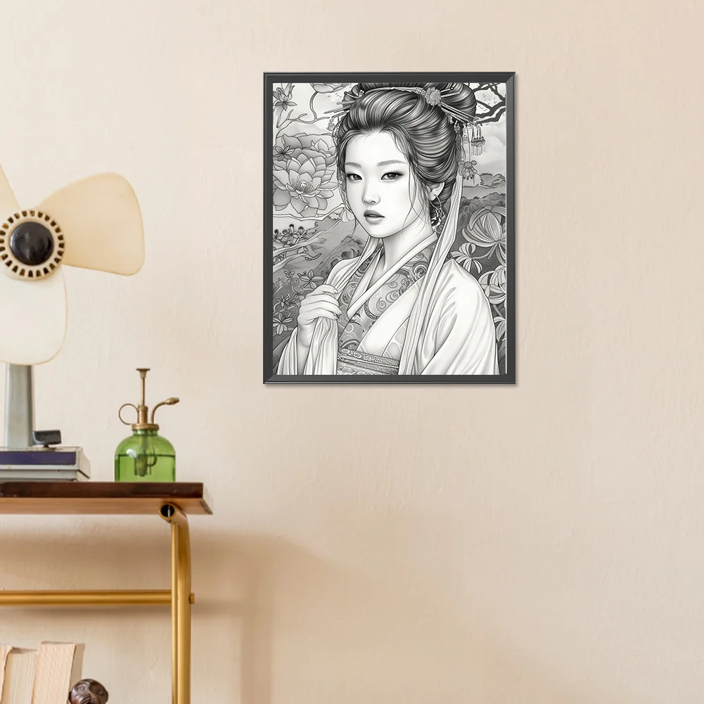 Diamond Painting - Full Round Drill - Ancient Style Beauty(Canvas|40*50cm)