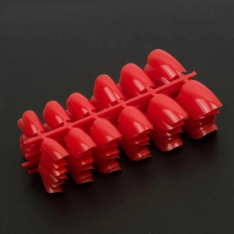 120pcs/packet Acrylic Fake Nail Tips Full Cover Square False Nail Tips  10 Sizes Size 5 And 6 Doubled For French Nail Art Tips-Nail Inspo