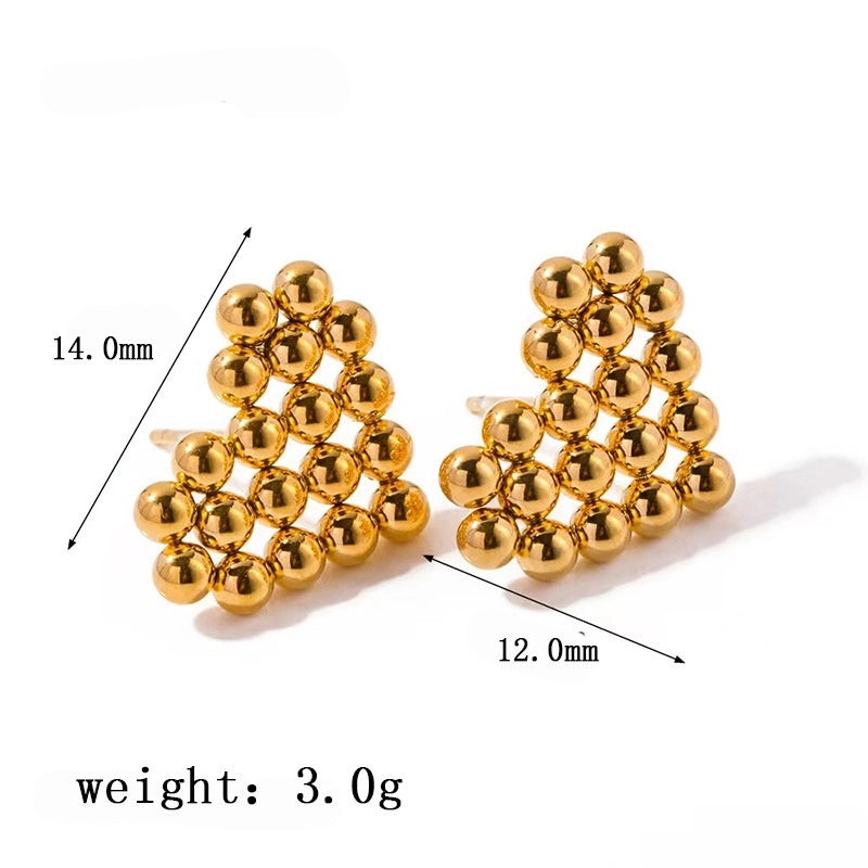 1 Pair Elegant Sweet Streetwear Geometric Plating Titanium Steel Earrings
