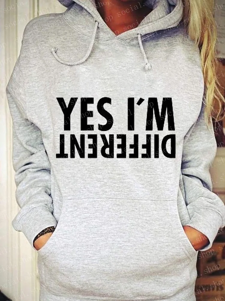 Yes i'm different hooded sweatshirt socialshop