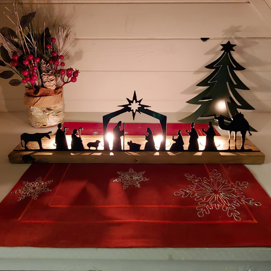 Nativity Scene Tea Light Holder