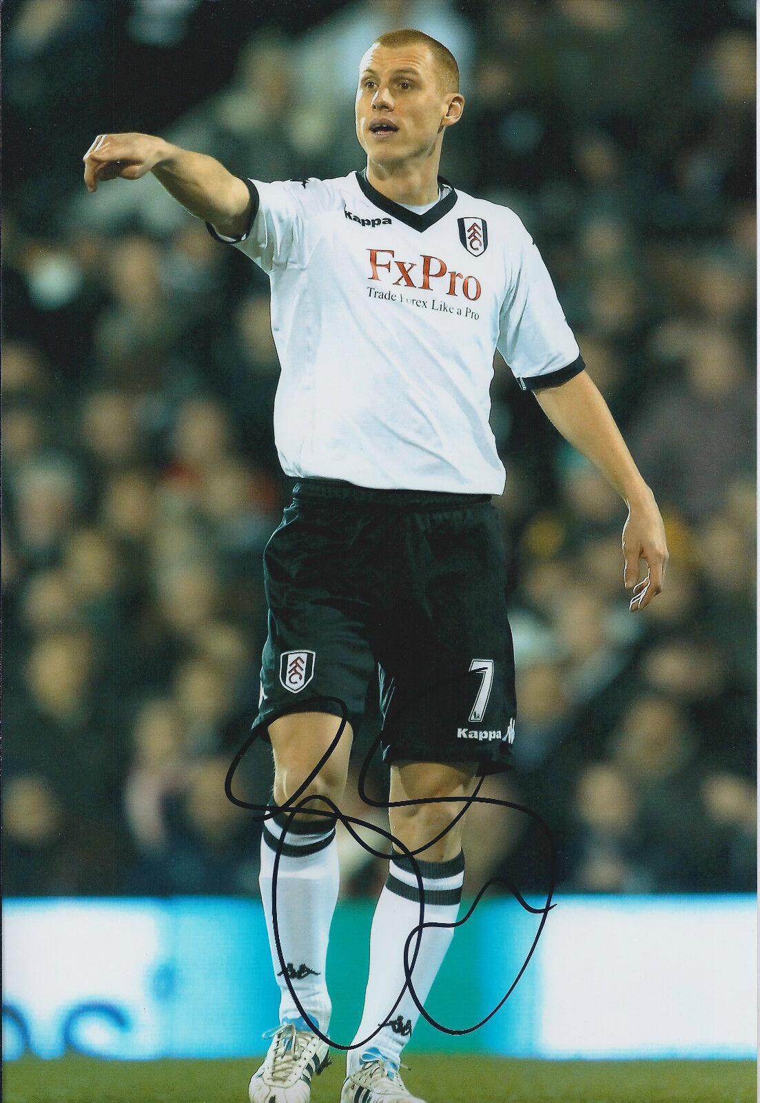 STEVEN Steve SIDWELL Signed 12x8 Photo Poster painting AFTAL COA Autograph Fulham Authentic RARE