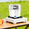 Aluminum Alloy Lunch Boxes Pot W/ Handle Metal Lunch Box for Camping and Travel