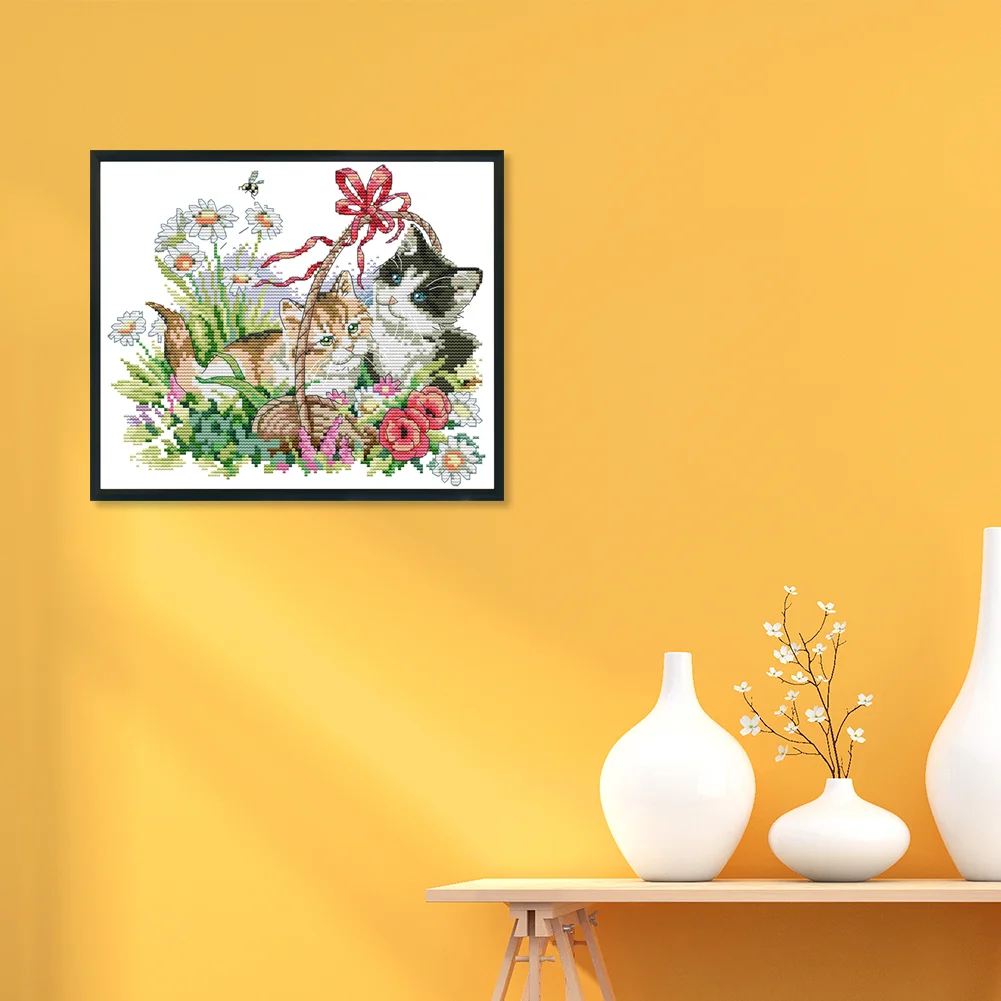 14CT Stamped Cross Stitch - Running Spring(Canvas|30*26CM)