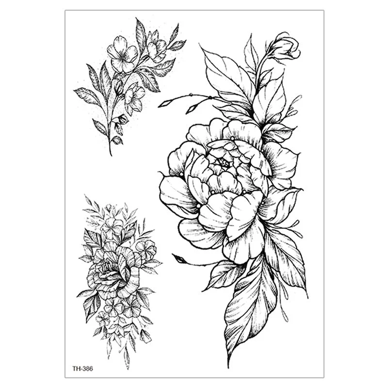 Waterproof TemporaryTattoo Sticker For Men Women Tiger Wolf Death Skull Temporary Tattoo Fake Henna Skeleton King Animal Tatoo