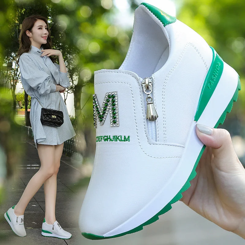 2022 New Women Wedges Casual Shoes Woman Height Increasing Breathable Women Sneakers Flats Trainers Shoes Platform Sneakers W38