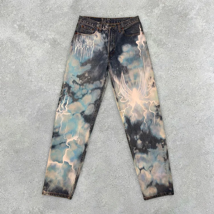 Paradise Casual Street Denim Pants