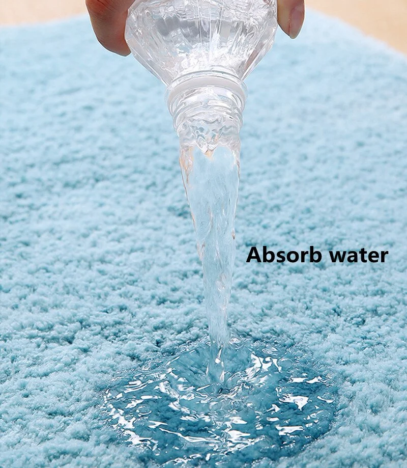 Nigikala Super Thick Fluff Fiber Bath Mat Shower Room Rugs Mats Chenille Bathroom Floor Mat