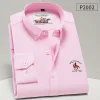 Cotton Plaid Business Embroidered Casual Shirt