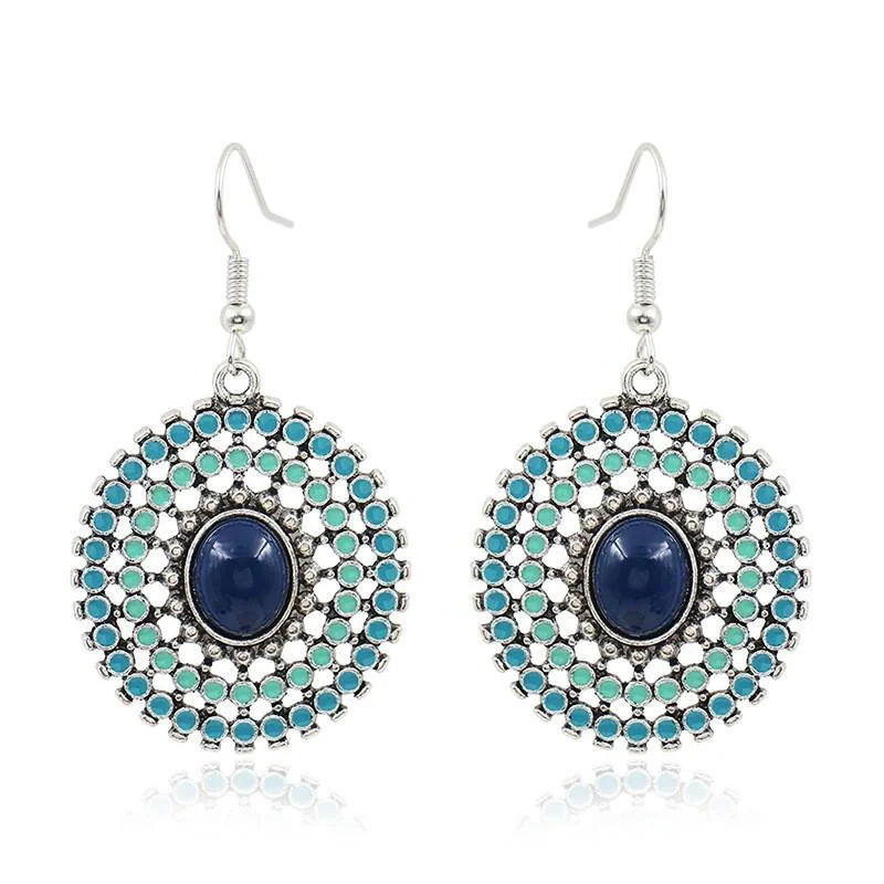 Sunflower Gem Ladies Retro All-Match Earrings