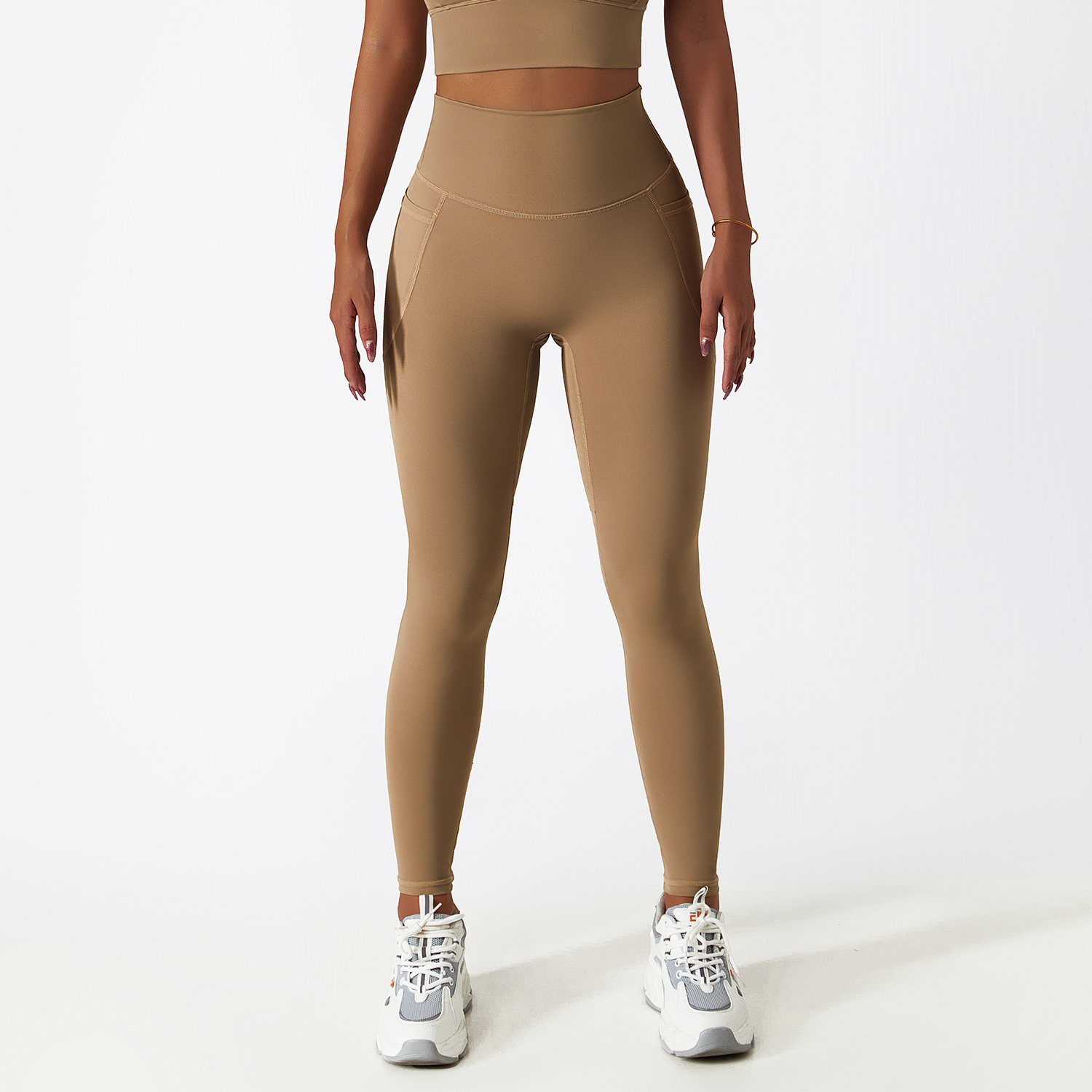 Different types of high rise no front seam squat proof cloud feeling breathable comfort lightweight non see through yoga pants with side pockets online shopping on Hergymclothing