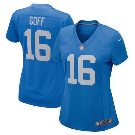 Women's Detroit Lions #16 Jared Goff  Blue Game Player Jersey