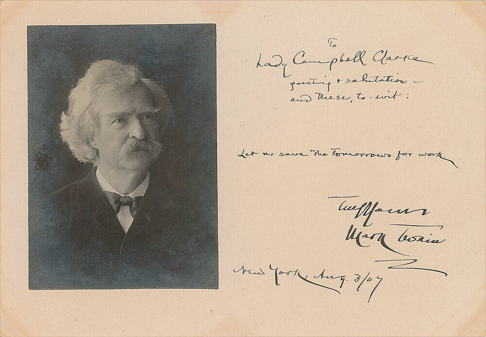 MARK TWAIN (1835-1910) Signed Photo Poster paintinggraph - Author / Writer / Literature preprint