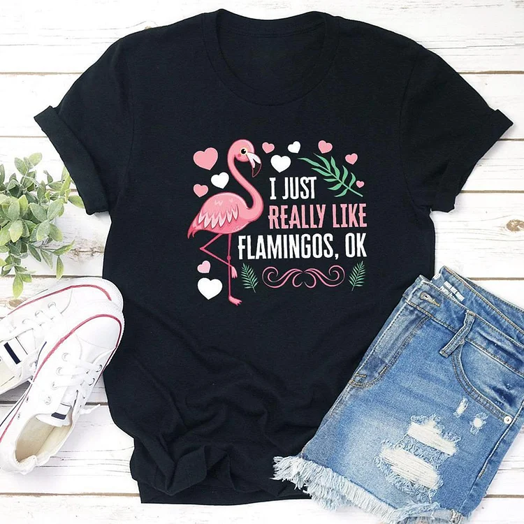 Pink Flamingo Funny Costume T-Shirt Tee --Annaletters