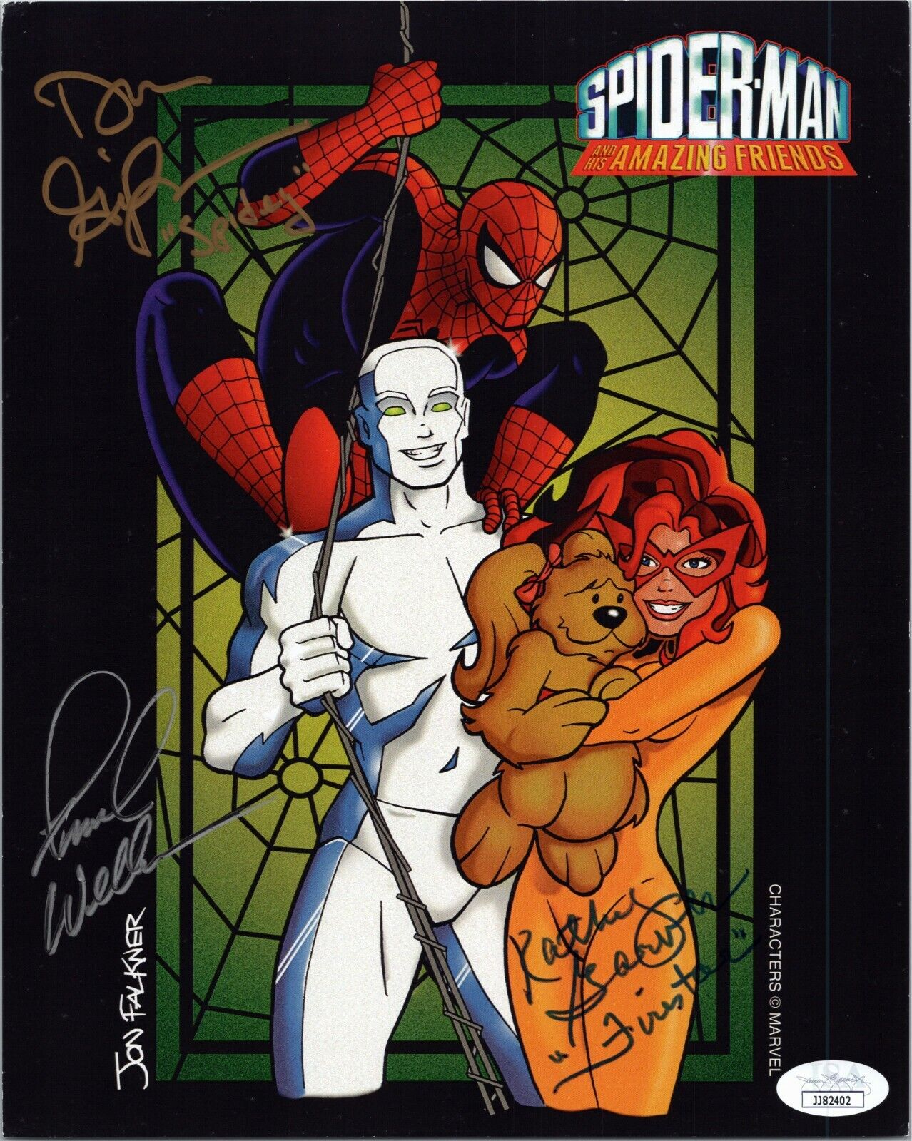 SPIDER-MAN & HIS AMAZING FRIENDS Cast x3 Signed FRANK WELKER