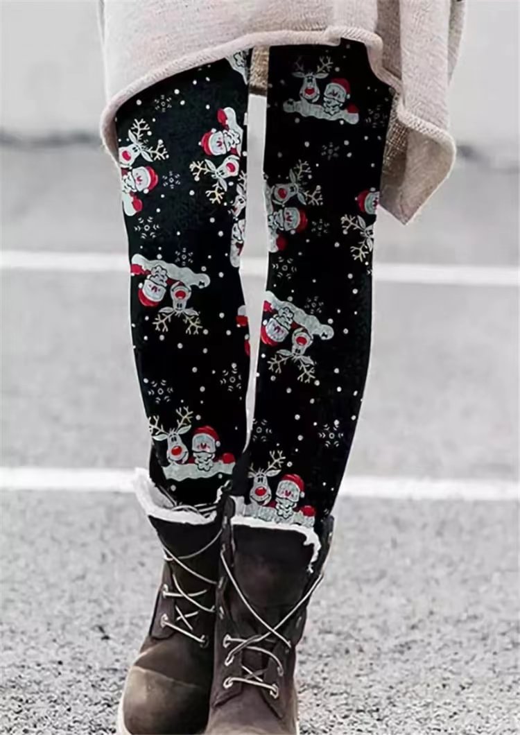Fashion Christmas Deer Print Leggings