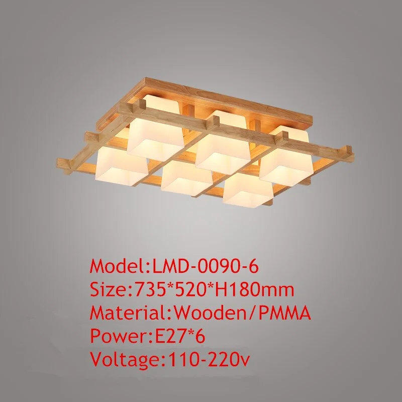 Modern LED Ceiling Lights Lighting Living Room Nordic Wooden Ceiling Lights Bedroom Kitchen Home Decor Light Fixtures Luminaries