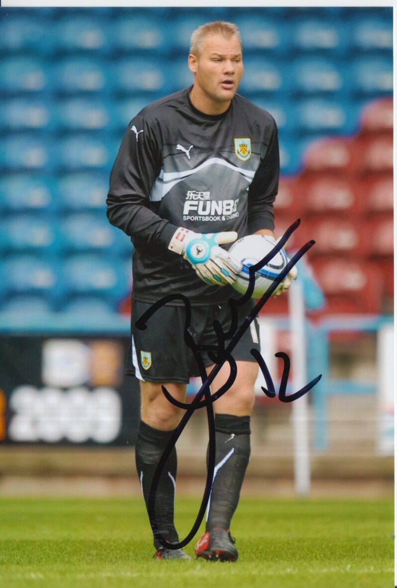 BURNLEY HAND SIGNED BRIAN JENSEN 6X4 Photo Poster painting 11.