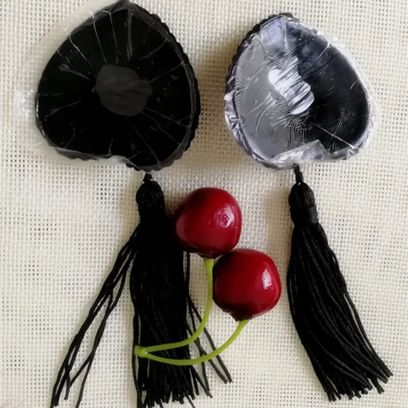 Churchf Sex Lingerie Accessory Heart-Shaped Silicone Chest Paste Tux Heart-Shaped Lion Cream Patch Blood Droplet Lace Nipple