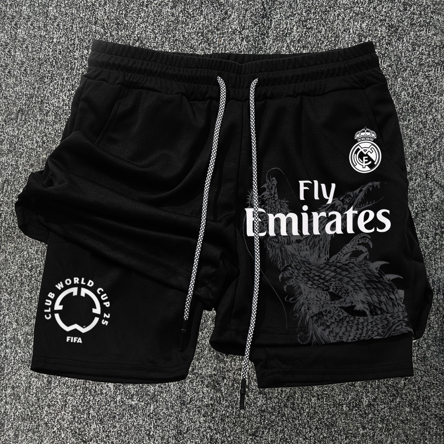 Casual Football Print Shorts / TECHWEAR CLUB / Techwear