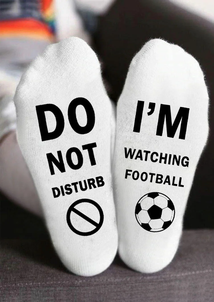 Do Not Disturb I'm Watching Football Soccer Crew Socks