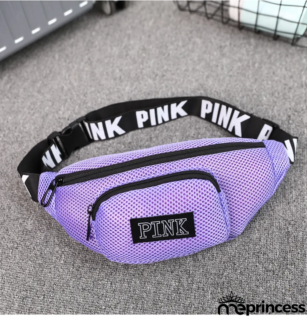 PINK Letter Sports Waist Bags