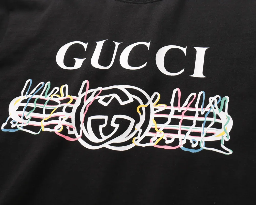 Colorful Bunny Graphic T-Shirt - Print Detail
