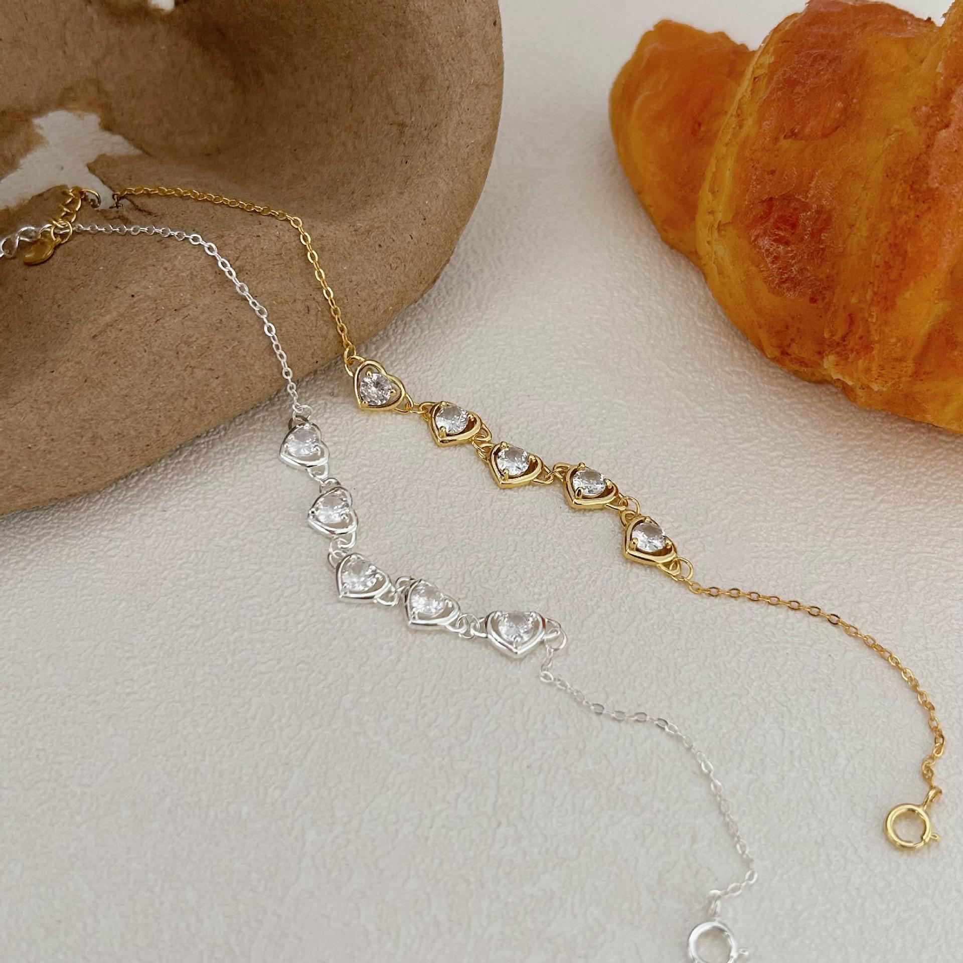 925 Sterling Silver Korean Heart Silver Handmade Bangles