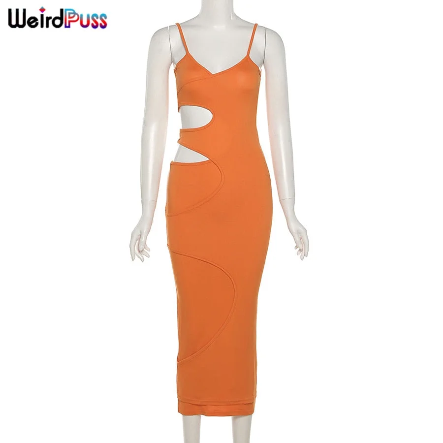 Weird Puss Sexy Multi-Layer Sundress Women Hollow Wedding Stretchy Sleeveless Bodycon Skinny Fashion Party Clubwear Maxi Dresses