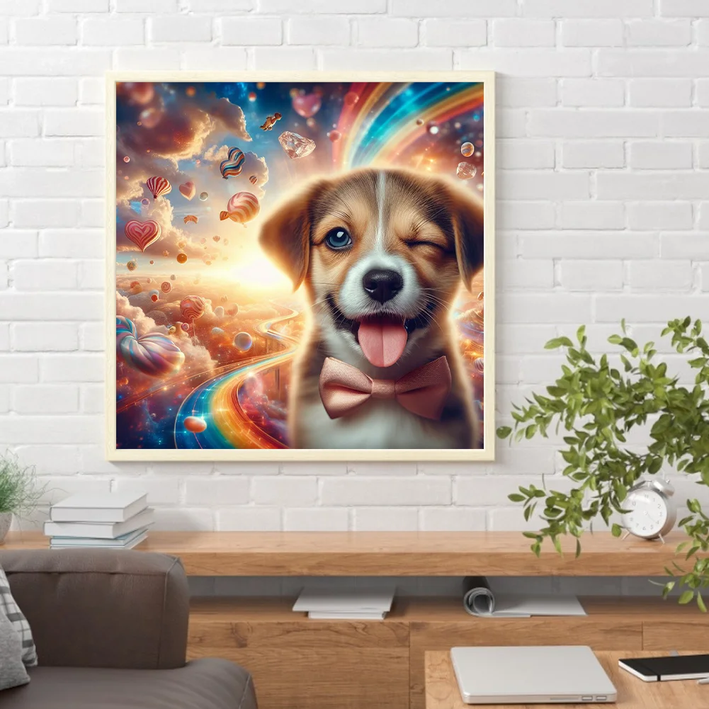 Full Round Diamond Painting 30*30cm - Naughty Dog