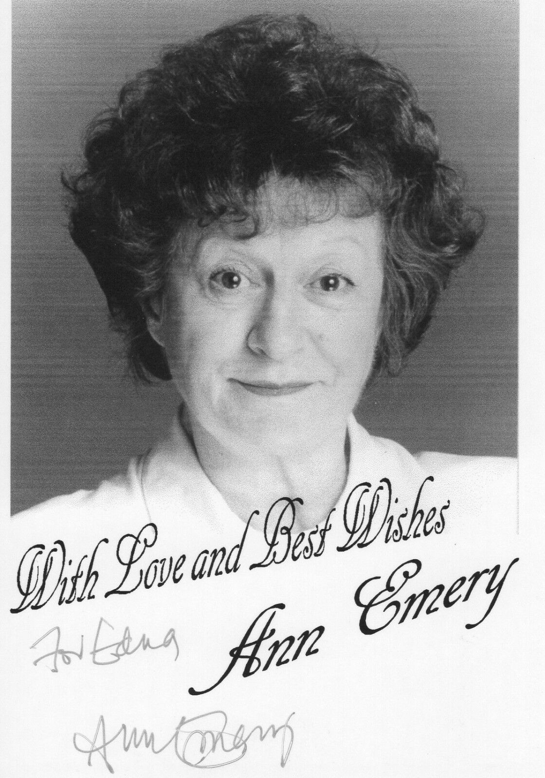 ANN EMERY Deceased AUTOGRAPH RENTAGHOST BILLY ELLIOT