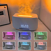 Flame Diffuser Humidifier 400ml, Fireplace Diffuser Alarm Clock with Remote Control