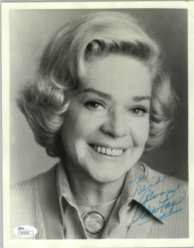 ALICE FAYE (DECEASED) OSCAR WINNER AUTOGRAPH SIGNED 8X10 JSA #N44638