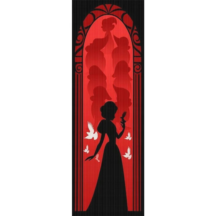 11CT Stamped Double-Sided Princess Belle Bookmark Embroidery Kit for Book Lovers