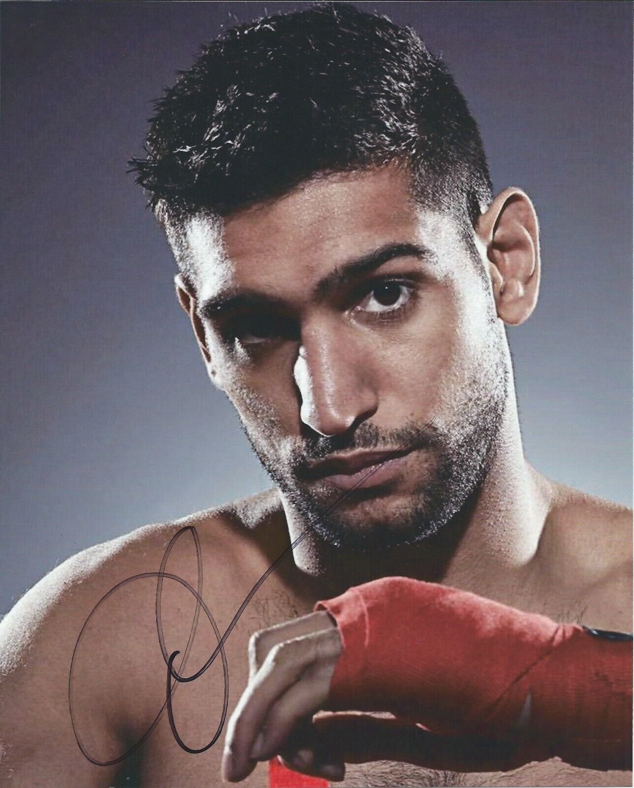 Amir Khan autograph - signed Photo Poster painting - Boker